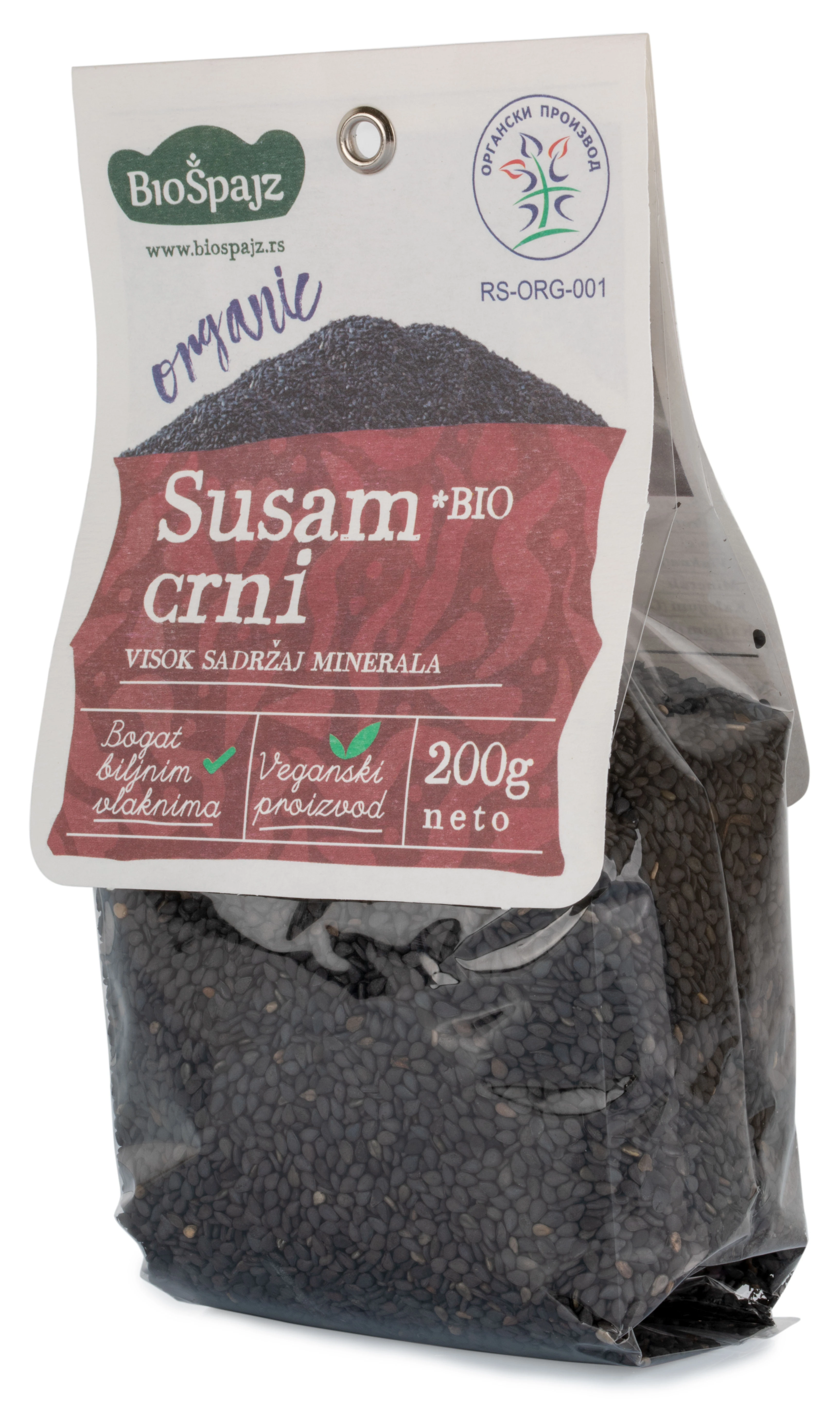 Crni susam (organski proizvod) 200 g Bio Špajz